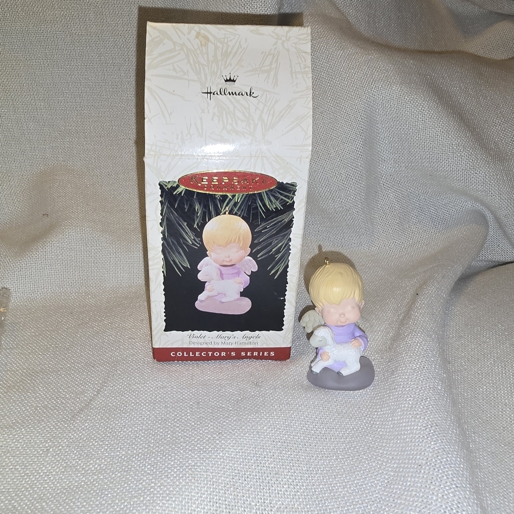 VINTAGE Hallmark Ornaments - Collector Series #9 Violet - Mary's Angels 1996